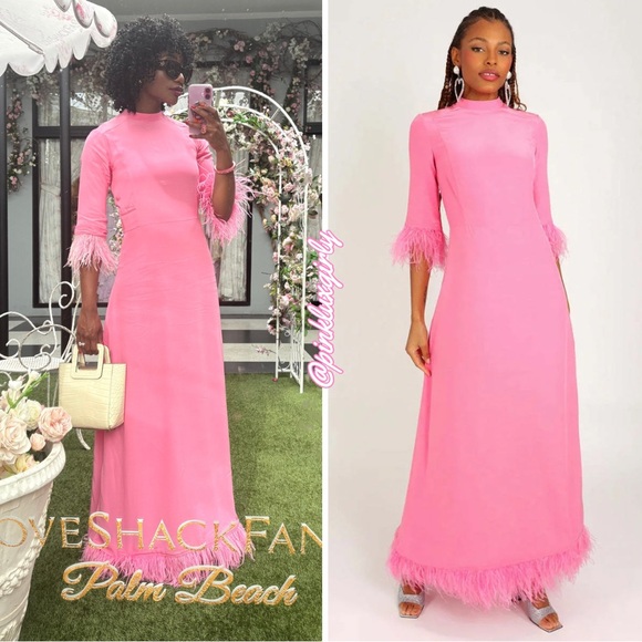 REVOLVE Dresses & Skirts - $675 HVN Ashely Feathered Maxi Dress 💕💗
